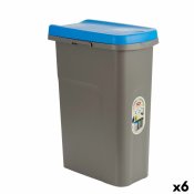 Papperskorg Stefanplast Bl Gr Plast 25 L (6 antal)