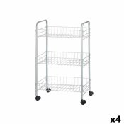 Grnsaksvagn Kinvara Silvrig Silver Metall polypropen Plast 37 x