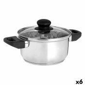 Kastrull med glaslock Kinvara 16689B Silvrig 1,8 L 28 x 9 x 18 c