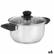 Kastrull med glaslock Kinvara 16689B1 Silvrig 2,5 L 31 x 10,5 x