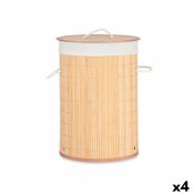 Tvttkorg Naturell Metall Bambu Tr MDF 48 L 37 x 50 x 37 cm (4