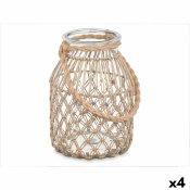 Ljusstakar Burk Transparent Naturell Glas Snre 20 x 30 cm (4 an