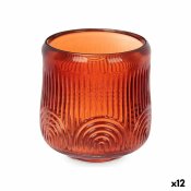 Ljusstakar Rnder Orange Glas 9 x 9,5 x 9 cm (12 antal)