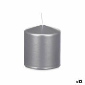 Ljus Acorde 92543 Silvrig 9 x 10 x 9 cm (12 antal)