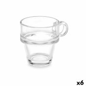 Set med kaffekoppar Vivalto Z908-4/BHA6 Transparent Glas 90 ml (