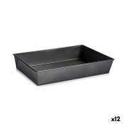 Rektangulr bakform Kinvara CK31470 Mrkgr Metall Kolstl 24 x