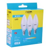 Frpackning med 3 LED-lampor EDM 98205 G 35 W 5 W 50 W E14 400 l