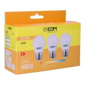 Frpackning med 3 LED-lampor EDM 98201 G 35 W 5 W 50 W E27 3200