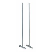 Std Faibo 60 x 186 cm Silvrig Metall Skiffer 2 antal