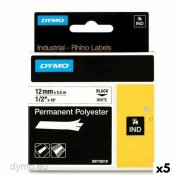 Laminerat Band till Etikettskrivare Rhino Dymo ID1-12 12 x 5,5 m