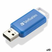 USB-minne Verbatim V DataBar Bl Svart 64 GB