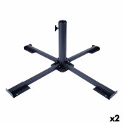 Parasollfot Aktive 86 x 34 x 86 cm Svart Metall (2 antal)