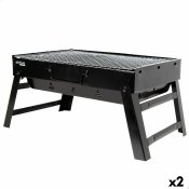 Brbar Grill Aktive Rektangulr Svart 50 x 23 x 30 cm (2 antal)