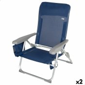 Strandstol Aktive Slim Hopfllbar Marinbl 47 x 87 x 58 cm (2 an