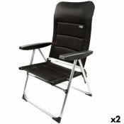 Strandstol Aktive Deluxe Hopfllbar Svart 49 x 105 x 59 cm (2 an