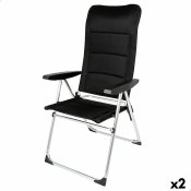 Strandstol Aktive Deluxe Hopfllbar Svart 49 x 123 x 67 cm (2 an