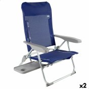 Strandstol Aktive Slim Hopfllbar Marinbl 47 x 89 x 57 cm (2 an