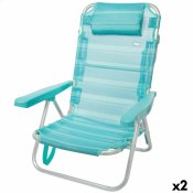 Strandstol Aktive Hopfllbar Turkos 48 x 84 x 46 cm (2 antal)