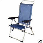 Strandstol Aktive Marinbl 47 x 108 x 59 cm (2 antal)