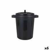 Papperskorg p hjul Dem Svart 25 L (6 antal)