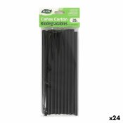 teranvndningsbart sugrr Algon Svart 19,7 x 0,8 cm 20 Delar 24