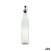 Oljeflaska Anna Transparent Silvrig Glas 0,5 L (24 antal)