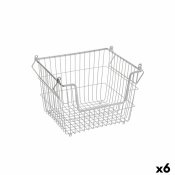 Multifunktionell korg Confortime Gr Metall 32 x 27 x 23 cm (6 a