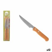 Set med kttknivar Inde NATURA Brun Silvrig 10,5 cm 4 Delar (12