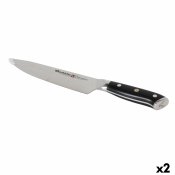 Kkskniv Quttin DAMASKUS Svart Silvrig 20 cm (2 antal)