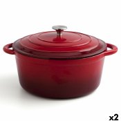 Kastrull med lock Bidasoa Fierro Rd  28 cm 6 L (2 antal)