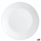 Platt skl Luminarc Zelie Vit Glas  25 cm (12 antal)