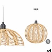 Taklampa 24B521 Svart Naturell Metall Papper 40 W 28 x 26 x 28 c