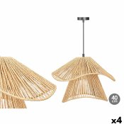 Taklampa 24B513 Svart Naturell Metall Papper 40 W 41 x 30 x 41 c