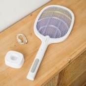 2-i-1 Uppladdningsbart Insektsddande Racket med UV-ljus Elecfly
