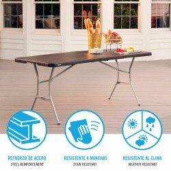 Fllbord Lifetime Svart 183 x 73 x 76 cm
