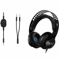 Spelhrlurar med mikrofon Lenovo Legion H300 Svart