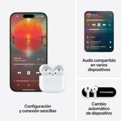 Ear Bluetooth hrlurar Apple AirPods 4 Vit