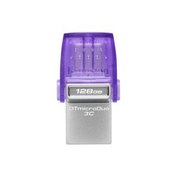 USB-minne Kingston microDuo 3C 128 GB Purpur