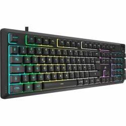Tangentbord Corsair K55 Core RGB Svart AZERTY