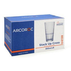Glas Arcoroc Stack'up Cross Transparent Glas 350 ml (6 antal)