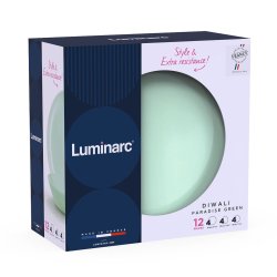 Servissats Luminarc Diwali Paradise Grn Glas 12 Delar