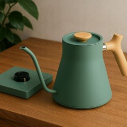 Vattenkokare Fellow Grn Tr Rostfritt stl 900 ml