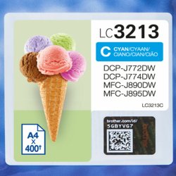 Original Blckpatron Brother LC-3213C Turkos