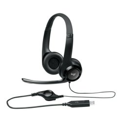 H�rlurar med Mikrofon Logitech 981-000406 Svart
