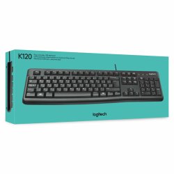 Tangentbord Logitech Keyboard K120 for Business Svart QWERTY