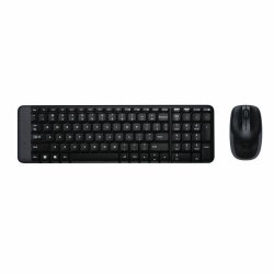 Tangentbord och Mus Logitech Wireless Combo MK220 Svart QWERTY Q