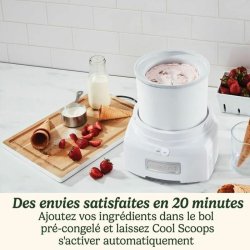 Glassmaskin Cuisinart ICE21E Vit Plast 1,4 L