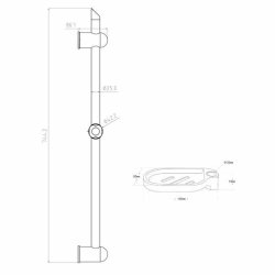 Duschhandtag Rousseau Rostfritt stl 60 cm
