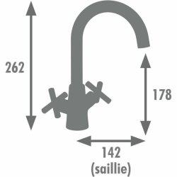 Blandare Edouard Rousseau Svart