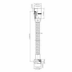 Duschslang Rousseau Rostfritt stl 2 m